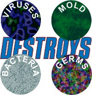 Purifies the air of harmfulbacteria, viruses, mold and mildew.