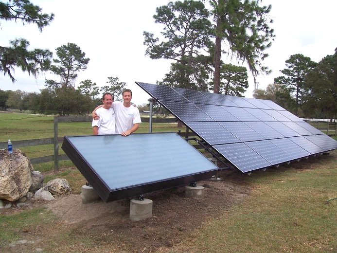 Photovoltaic and Water Heating Solar Panels