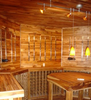 Teak Wood Wine Cellar