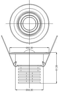 Ceiling Spotlight Drawing