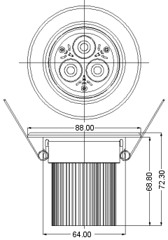 Ceiling Spotlight Drawing