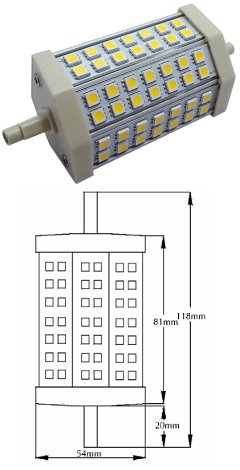 10W LED R7S Replacement Lamp