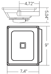 20W LED Flood Light Drawing