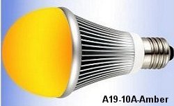 9 Watt Amber LED Standard base bulb