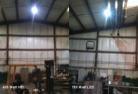 Compare 400W HID to 150W LED