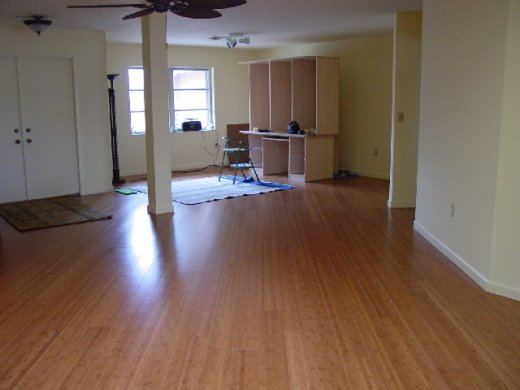 Earth Friendly Flooring, Floating Bamboo Floor in Sarasota, FL., Carbonized Horizontal Wide Plank, Installed