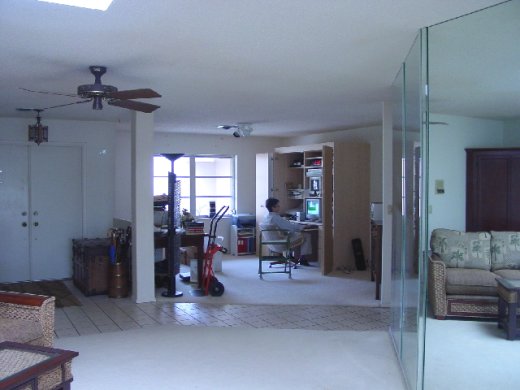 Earth Friendly Flooring, Floating Bamboo Floor in Sarasota, FL., Carbonized Horizontal Wide Plank, Before