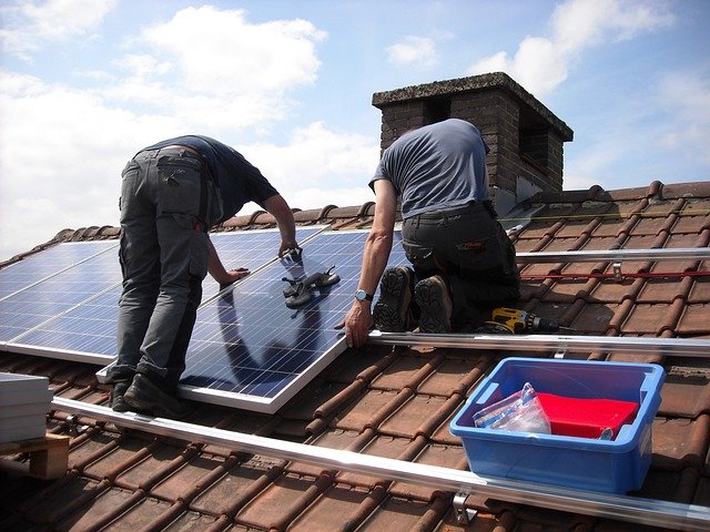 solar PV panel installation 