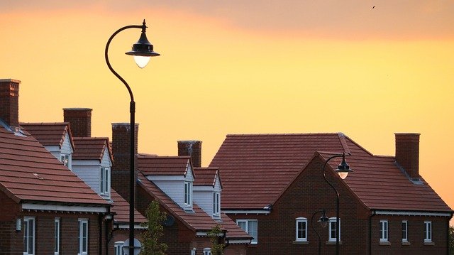 light pole installation in a residential area