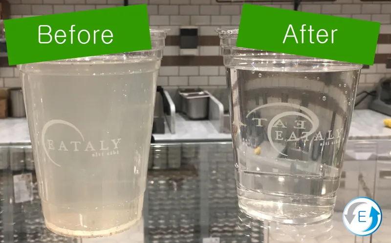 grey water before and after recycling